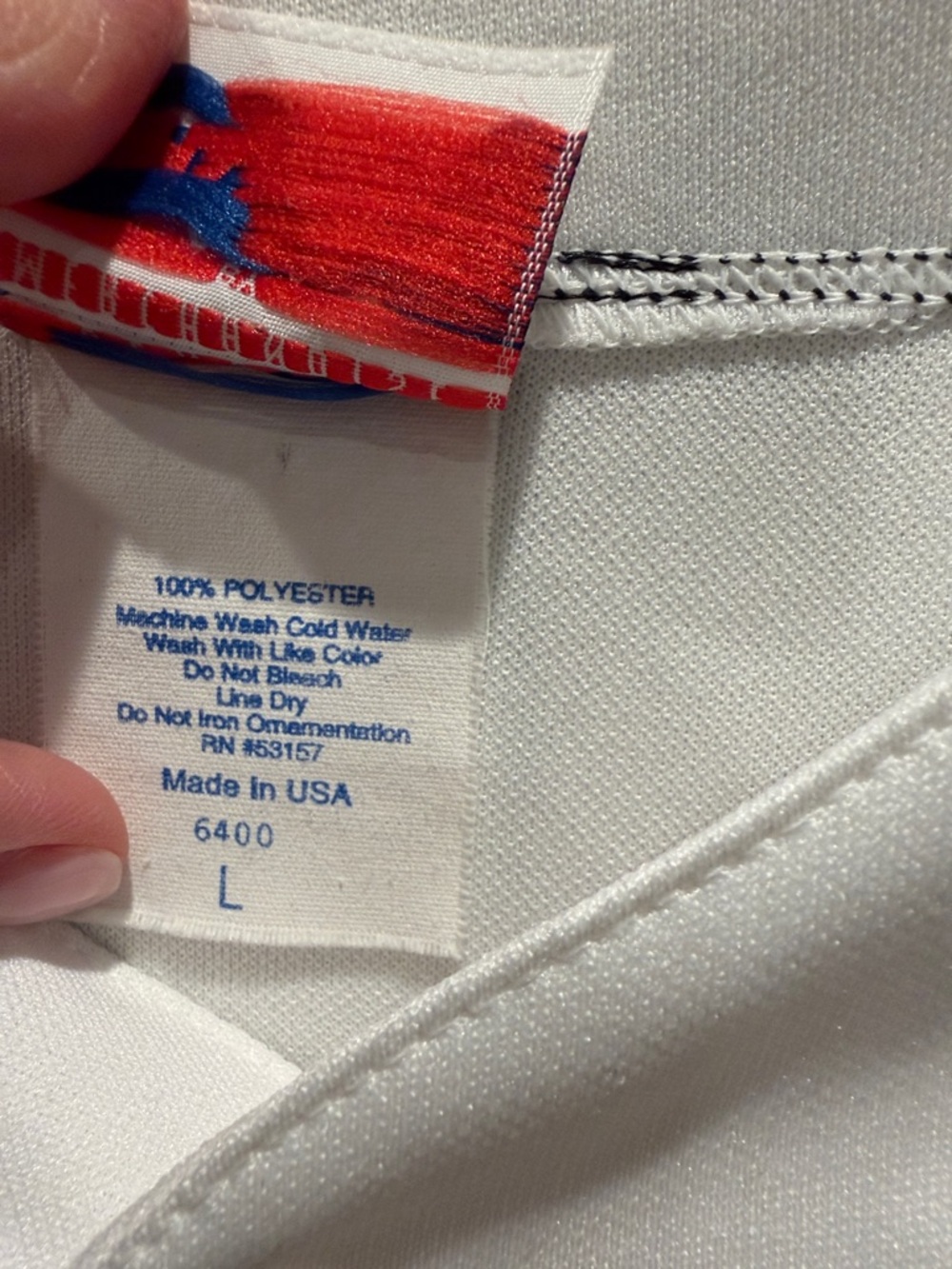 Majestic White Detroit Tigers Baseball Jersey with Navy Detailing - Picture 6 of 10